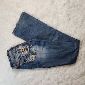 Miss me distressed jeans size 25 inseam 32